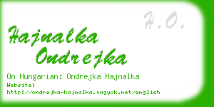 hajnalka ondrejka business card